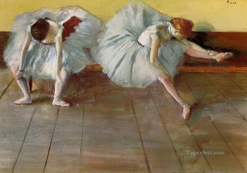 two boys singing Painting - two ballet dancers Edgar Degas